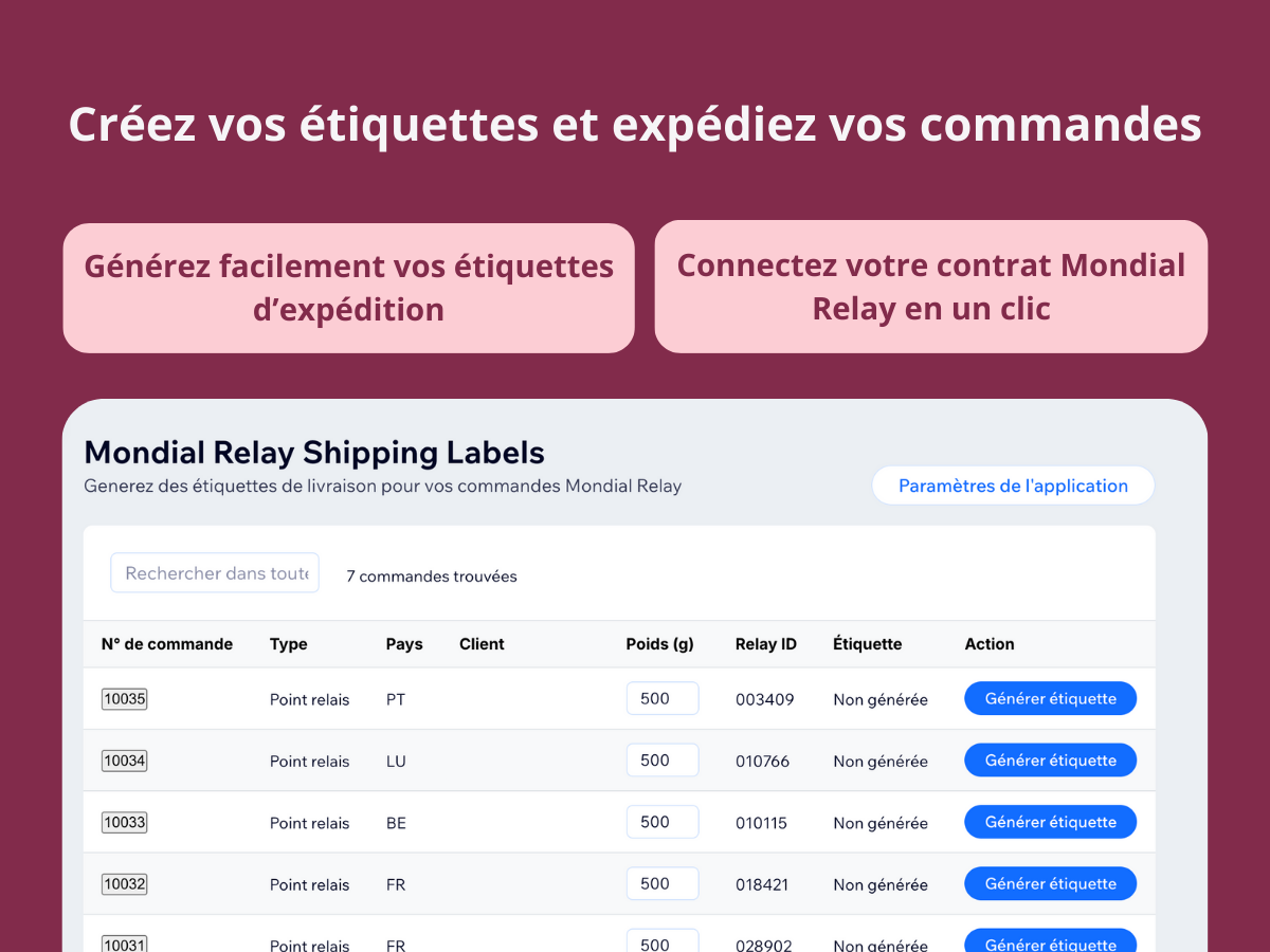 Pickup point selection interface