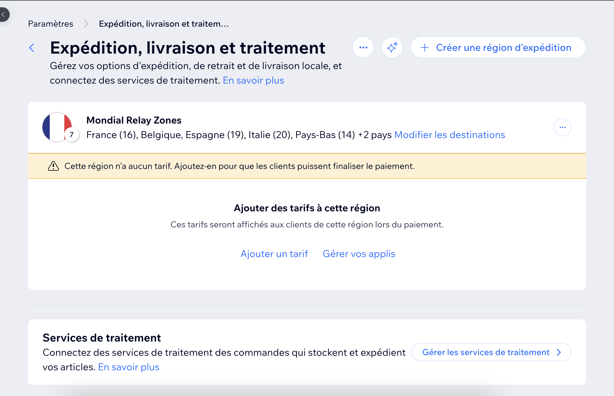 Activate Mondial Relay app
